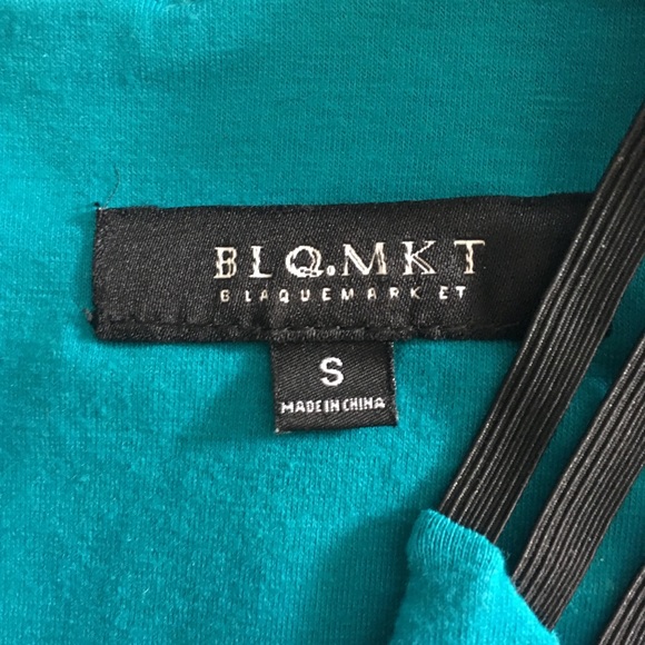 BLQ. MKT Teal Body-con Dress w Cutouts Size Sm - Picture 7 of 8